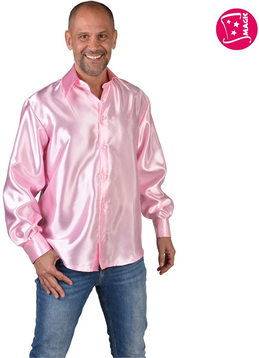 Overhemd Satijn Roze Man